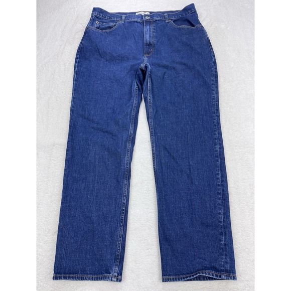 Abercrombie Fitch Jeans W 16 Long 36x30 Blue Ankle Straight Ultra High Denim - Picture 1 of 10